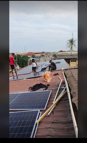 Solar panels installing